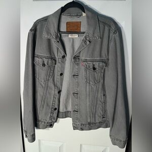 Levi’s Premium Stay Loose Hemp Gray Men's Medium M Trucker Denim Button Jacket